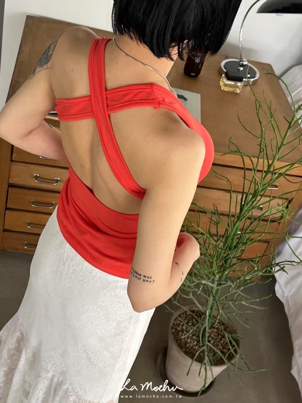 愛心釦繽紛美背背心